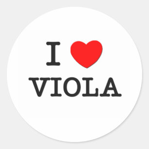 Pegatina Redonda Amo Viola