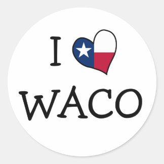 Pegatina Redonda Amo Waco