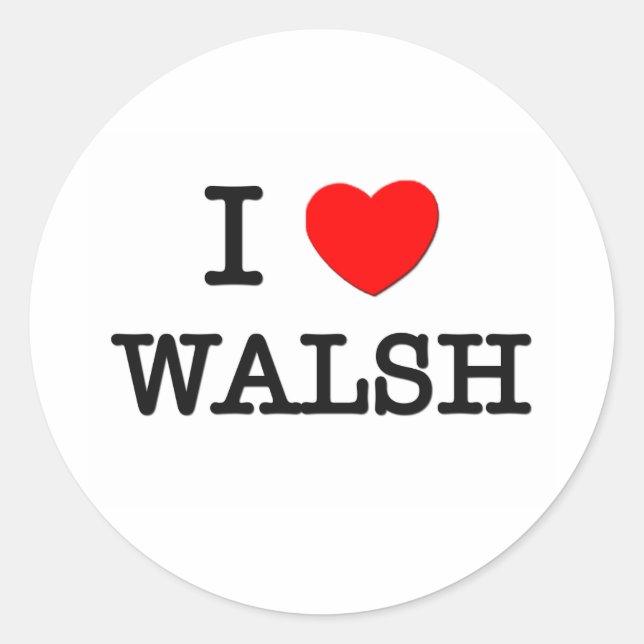 Pegatina Redonda Amo Walsh (Anverso)