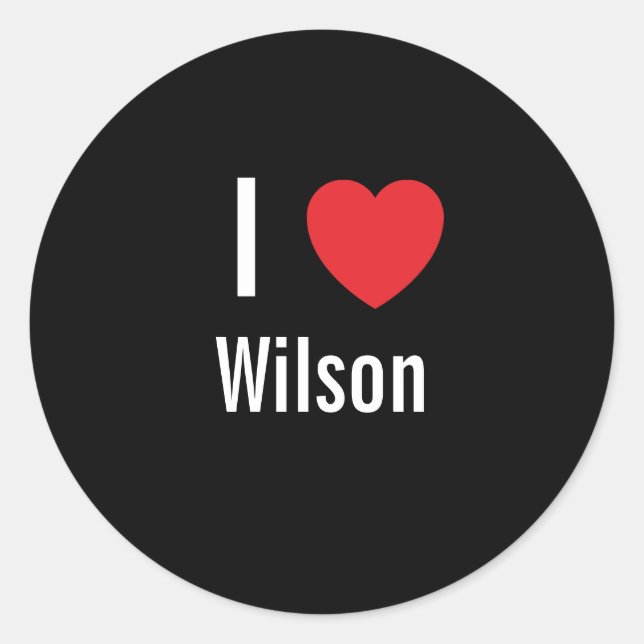 Pegatina Redonda Amo Wilson (Anverso)