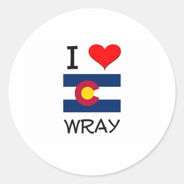 Pegatina Redonda Amo WRAY Colorado (Anverso)