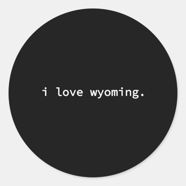Pegatina Redonda Amo Wyoming (Anverso)