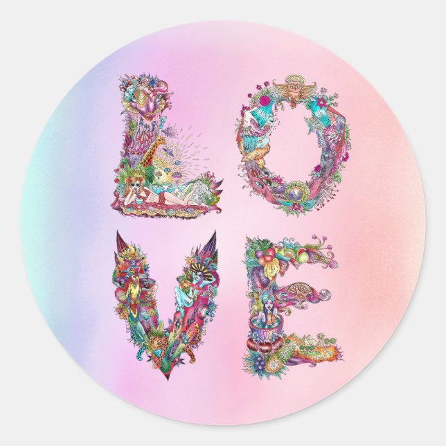 PEGATINA REDONDA AMOR (Anverso)