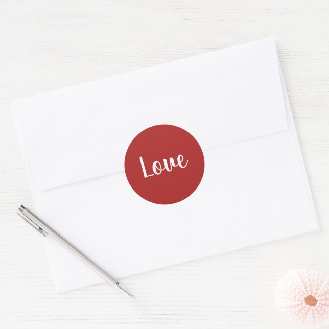 Pegatina Redonda Amor- (Sobre)