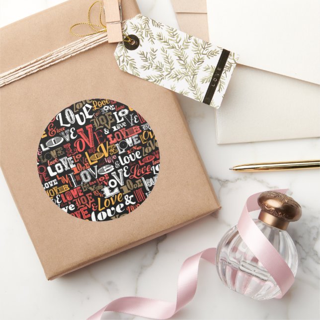 Pegatina Redonda Amor 2 (Regalar)
