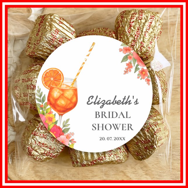 Pegatina Redonda Amor a Primera Copa Citrus Naranja Despedida de So (Subido por el creador)