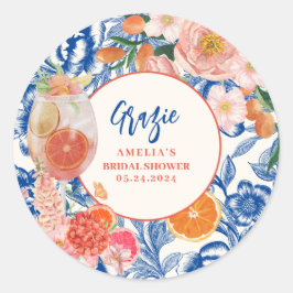 Pegatina Redonda Amor a primera spritz verano Despedida de soltera 