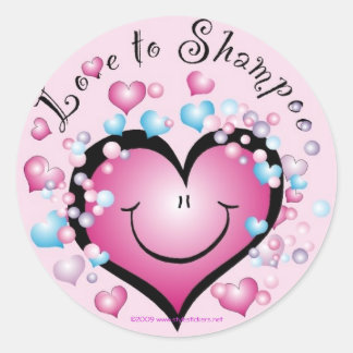 Pegatina Redonda AMOR a Shampoo ©StyleStickers™
