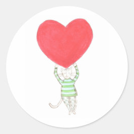 Pegatina Redonda amor, amor, amor