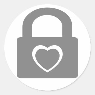 Pegatina Redonda amor bloqueado