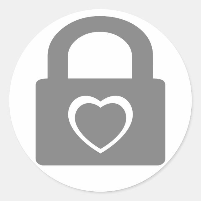 Pegatina Redonda amor bloqueado (Anverso)
