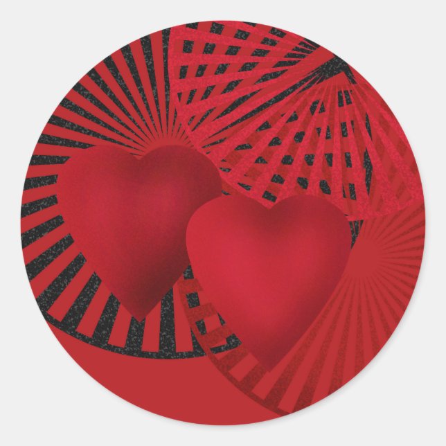 Pegatina Redonda Amor, Boda (Anverso)