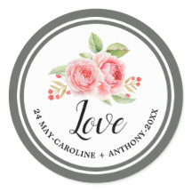 Amor. Boda de Rosas de acuarela