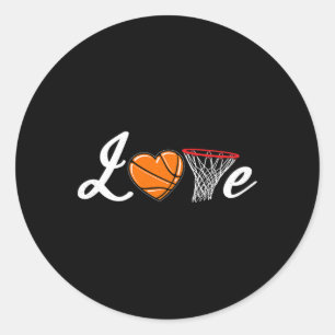 Pegatina Redonda Amor Bysketbyll Fan Player Coach Byller Hombres Mu