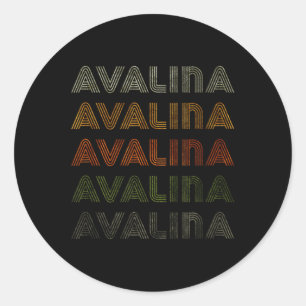 Pegatina Redonda Amor Corazón Avalina Tee Grunge Estilo Vintage Neg