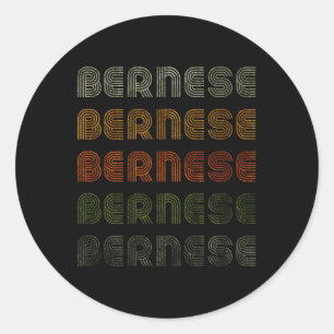 Pegatina Redonda Amor Corazón Bernese Tee Grunge Estilo Vintage Neg