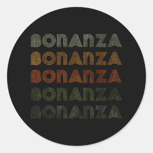 Pegatina Redonda Amor Corazón Bonanza Tee Grunge Estilo Vintage Neg