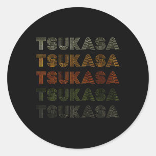 Pegatina Redonda Amor Corazón Tsukasa Tee Grunge Estilo Vintage Neg