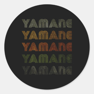Pegatina Redonda Amor Corazón Yamane Tee Grunge Estilo Vintage Negr