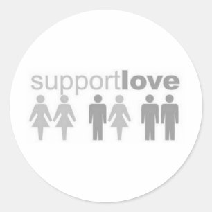 Pegatina Redonda amor de apoyo