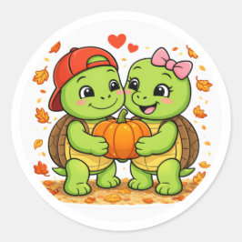 Pegatina Redonda Amor de Calabaza