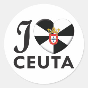 Pegatina Redonda Amor de Ceuta