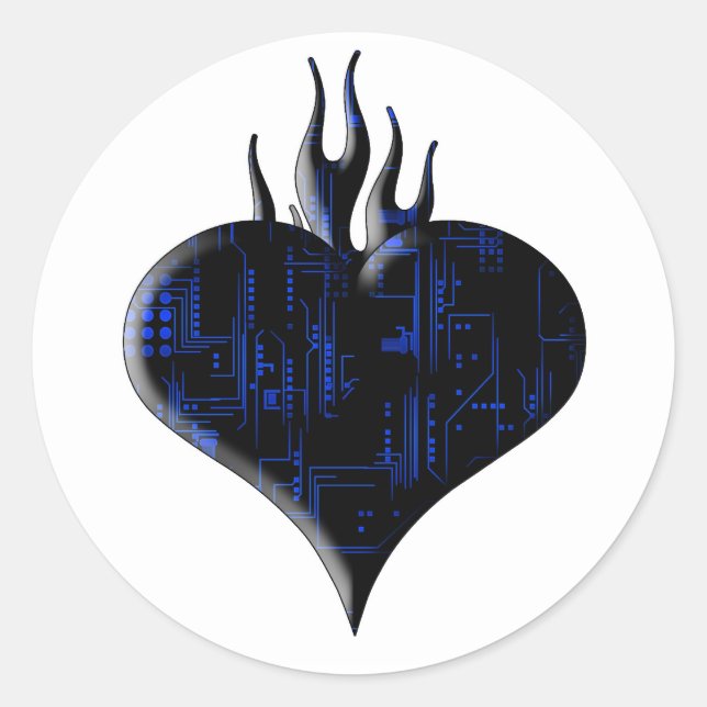 Pegatina Redonda Amor de circuito (Anverso)