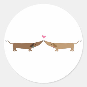 Pegatina Redonda amor de doxie