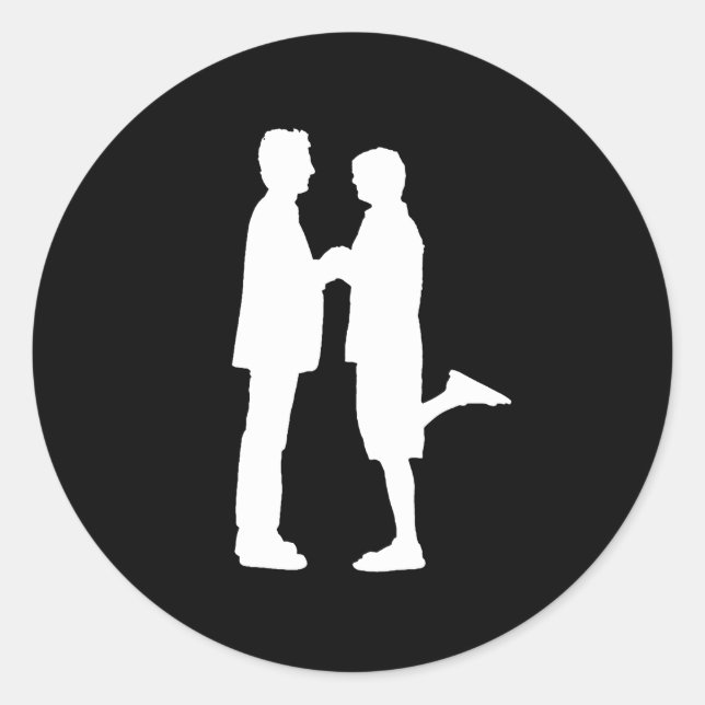 Pegatina Redonda Amor de hombre (Anverso)