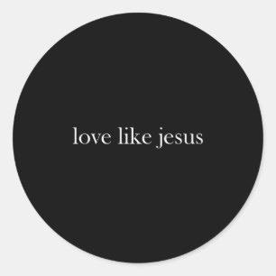 Pegatina Redonda Amor de Jesús Como Jesús Cruz Cristiana Dios Fe Bi