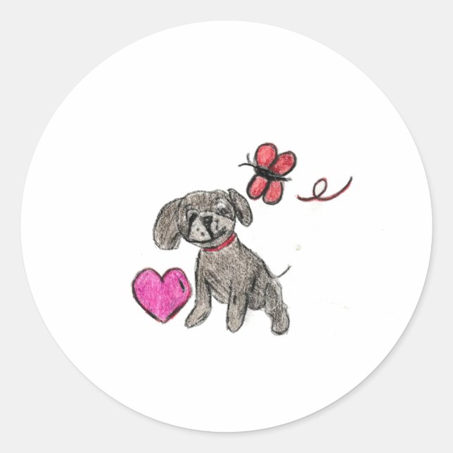 Pegatina Redonda Amor de las putas (Anverso)