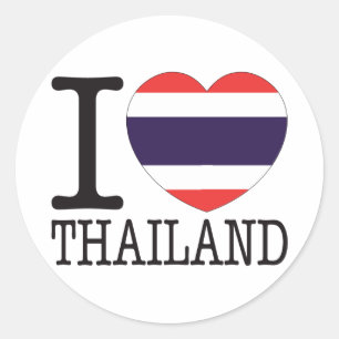 Pegatina Redonda Amor de Tailandia v2