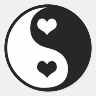 Pegatina Redonda Amor de Ying-Yang