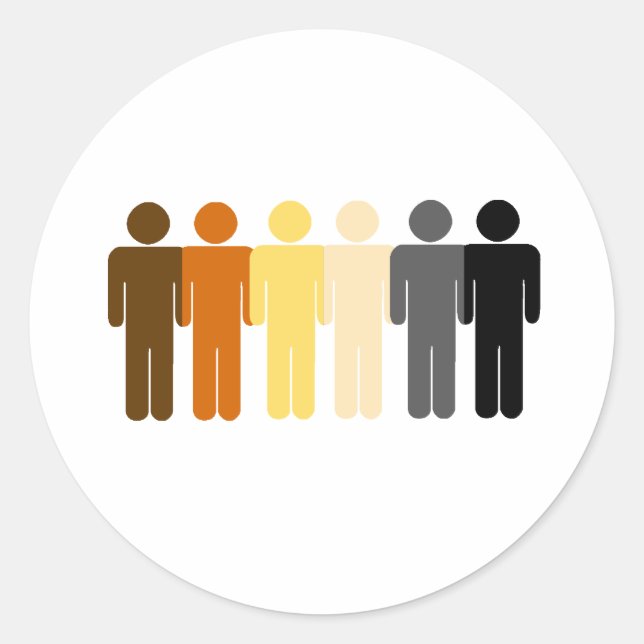 Pegatina Redonda Amor del oso (Anverso)