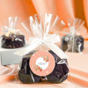 Pegatina Redonda Amor Elegante Dulce como un Melocotón: Desayuno Nu