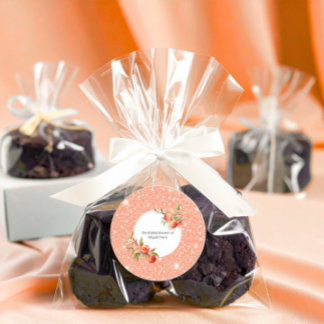 Pegatina Redonda Amor Elegante Dulce como un Melocotón: Desayuno Nu