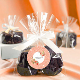 Pegatina Redonda Amor elegante tan dulce como ducha de novias