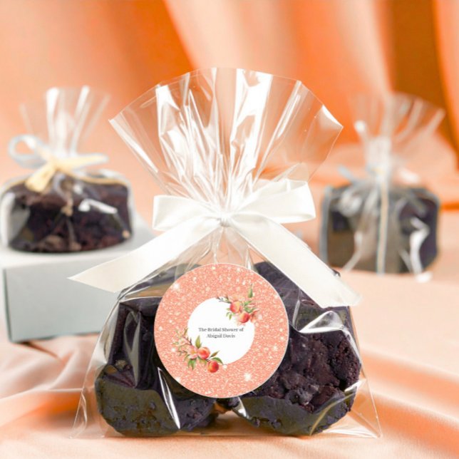 Pegatina Redonda Amor Elegante tan Dulce como un Melocotón Fiesta d (Subido por el creador)