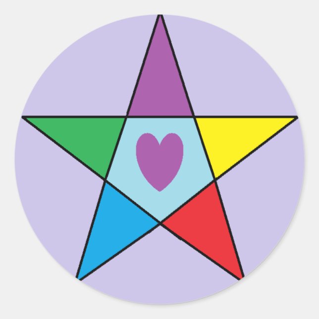 Pegatina Redonda Amor elemental (Anverso)