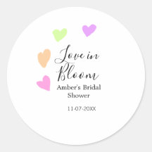 Amor en flor corazón colorido nombre de la despedi