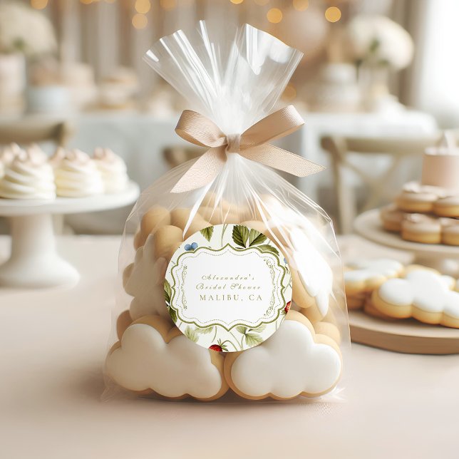 Pegatina Redonda Amor en la ducha de novias en flor (Subido por el creador)