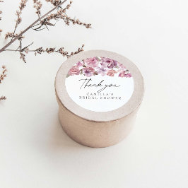 Pegatina Redonda Amor En La Flor De La Ducha De Novias