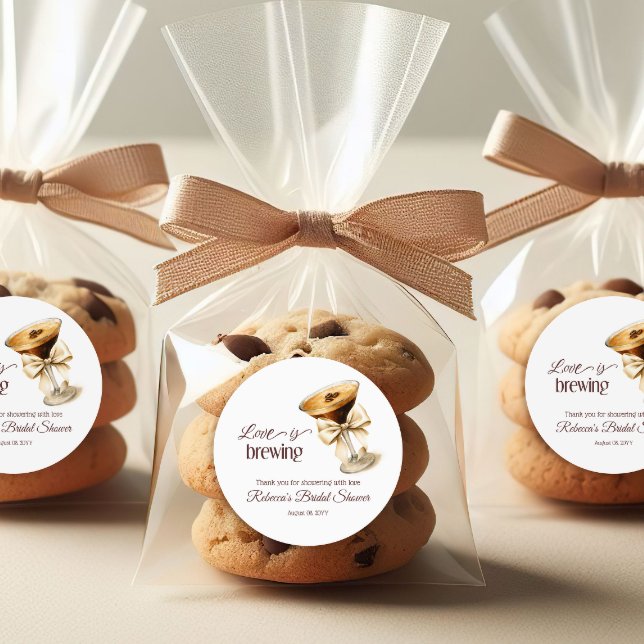 Pegatina Redonda Amor está en el aire: Bridal Shower de Bow Espress (Subido por el creador)