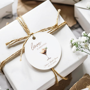 Pegatina Redonda Amor está en Infusión: Bridal Shower de Martini de