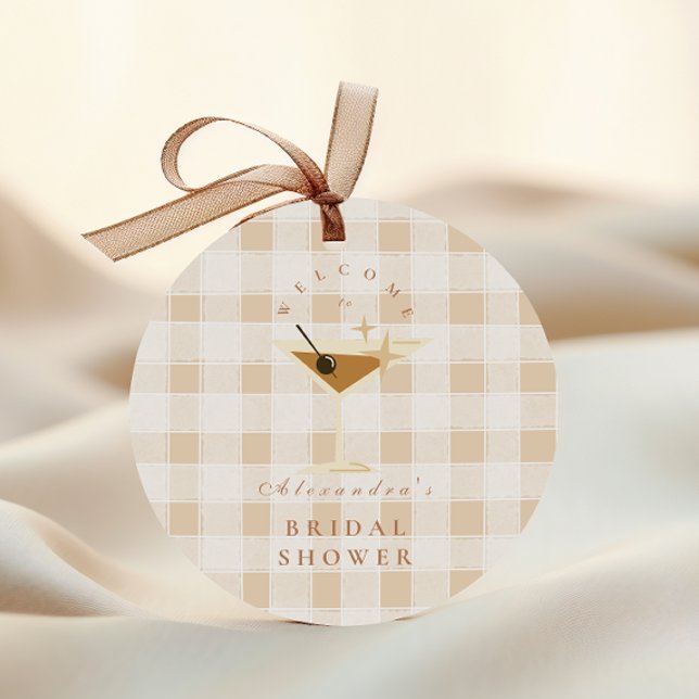 Pegatina Redonda Amor está en Infusión: Bridal Shower de Martini de (Subido por el creador)