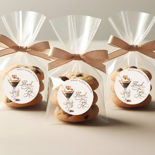 Pegatina Redonda Amor está preparando Brunch de Desayuno con Café E