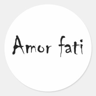 Pegatina Redonda Amor fati