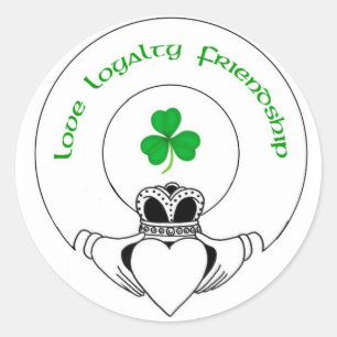 Pegatina Redonda Amor, Lealtad, Amistad