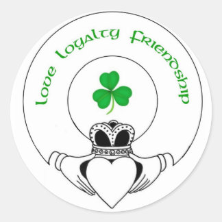 Pegatina Redonda Amor, Lealtad, Amistad
