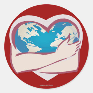 Pegatina Redonda Amor Madre Tierra